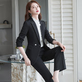 Interview Suit Women's Blue Blazer Women's Spring