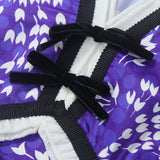 MIDI Mauve Wrap Dress Purple Chiffon Floral Dress for Women Summer Slim Fit Printed Dress
