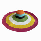 Summer Hats Rainbow Striped Hat Children Sun Protection Hat Beach Sun Hat