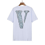 Vlone Men'S Large Size Loose Shortsleeved Summer Clothes Casual Tshirt