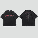 Y2g Shirts for Boys Spring and Summer Dark Printed T-shirt Short Sleeve