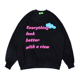 Man Fall Outfits Crew Neck Pullover Sweatshirt Men and Women BF Couple Casual Top
