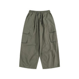 Man Fall Outfis Retro Wide Leg Overalls Men's Loose Street Straight Multi-Pocket All-Matching Casual Pants