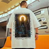 Men T-Shirts Large Print Loose Half Sleeve