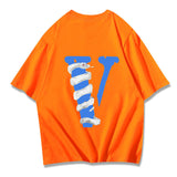 Vlone T Shirts Summer Men'S Printed Casual Short Sleeve