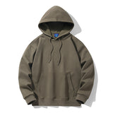 Men Hoodie Solid Color Hoodie Casual Loose plus Size