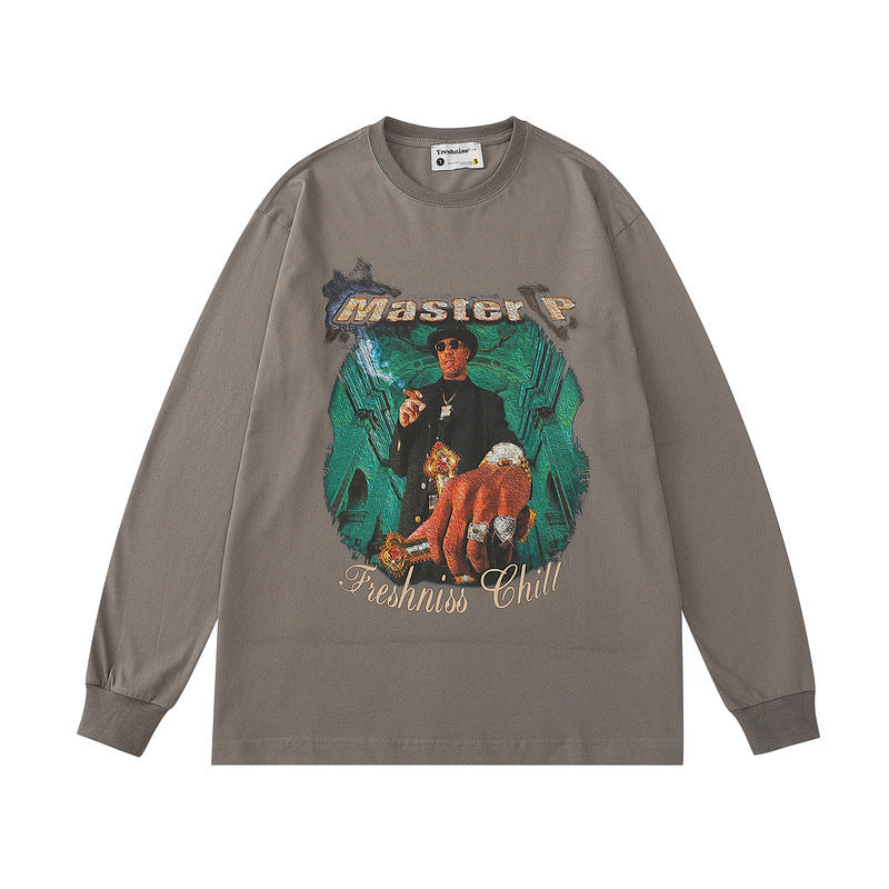 Man Fall Outfits Long-Sleeved T-shirt Men's Winter Casual Loose Fashion Brand