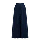 Coachella Music Festival Outfits Casual Loose Drawstring Trousers Wide Leg Pants