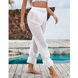 Coachella Music Festival Outfits Casual Sexy See-Through Chiffon Beach Pants