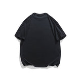 Men T Shitrs Fortune Letter Embroidered Crew Neck