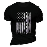 Man T Shirt Cotton round Neck Heat Transfer Patch Short Sleeve Shirt