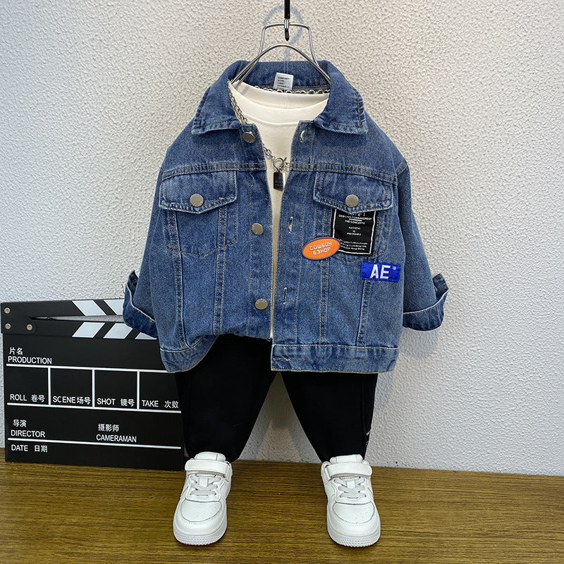 Toddler Boys Jackets Boys' Denim Jacket Spring and Autumn Spring