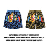 Bathing Ape Shorts Camouflage Shorts Men's and Women's Men's Beach Shorts Middle Pants