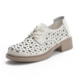 Highway Flat Sandals Summer Hollowed Toe Box Hole Shoes Chunky Heel Sandals