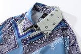 Man Fall Outfits High Street Retro Short-Sleeved Shirt Men's Fashion Brand Loose Hip Hop Long-Sleeved Shirt