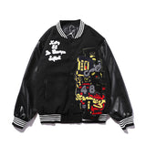 Travis Baseball Jacket Baseball Uniform Men and Women Stand Collar Puffer Jacket Loose Cotton Coat