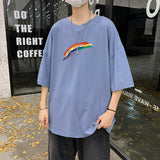 Men T-Shirts Loose Half Sleeve Printing
