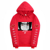 Anime Hoddies Sasuke Uchiha Blood Wheel Eye Print Sweater Top