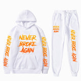 Never Broke Again Hoodie Casual Hooded Sweatshirt Casual Sports Pants
