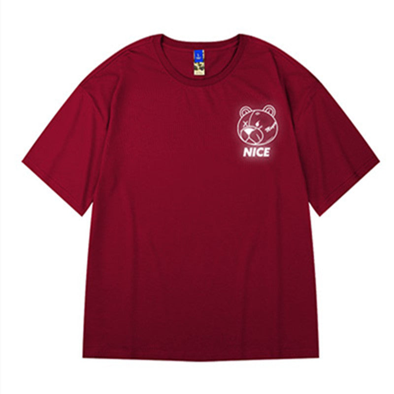 Men T-Shirts Loose Oversize Half Sleeve