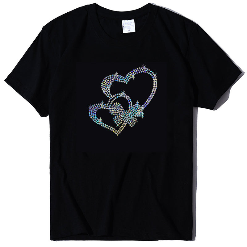 Valentine's Day T Shirt Short-Sleeved T-shirt Summer plus Size Top