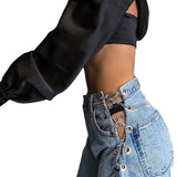 Coachella Music Festival Outfits Jeans High Waist Retro Loose Casual Straight-Leg