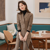 Interview Suit Women Solid Color Women Suit Long Sleeve Loose