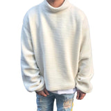 Mens Sweaters Man Fall Outfits Men's round Neck Sweater Thickened Long Sleeve Pullover Keep Warm Coat Men