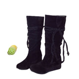 Beth Dutton Shoes Autumn and Winter Large Size Long Suede Martin Boots Long Boots