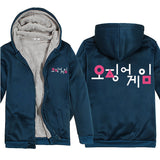 Squid Game Costume Digital Creative Leisure Printed Thickening Zipper Sweater
