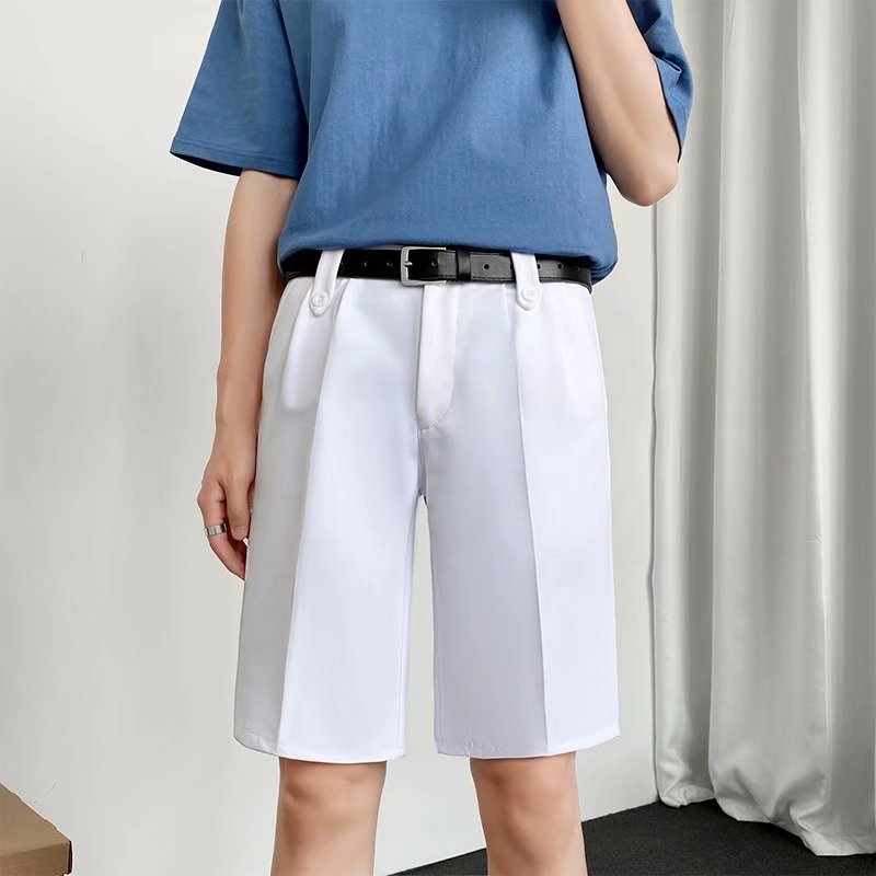 Men White Shorts Men's Loose Casual Short Pants Summer