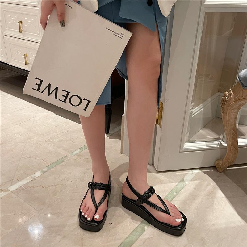 Platform Heels for Women Summer Ankle-Strap High Heel Sandals Flip-Flops