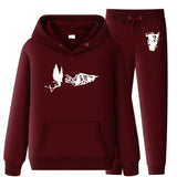 Vlone Hoodie & Pants 2 Piece Set Hooded Suits Men'S Casual