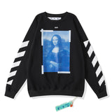 Off White Sweatshirts Printed Loose Sweatshirt Round Neck Bottoming Shirt