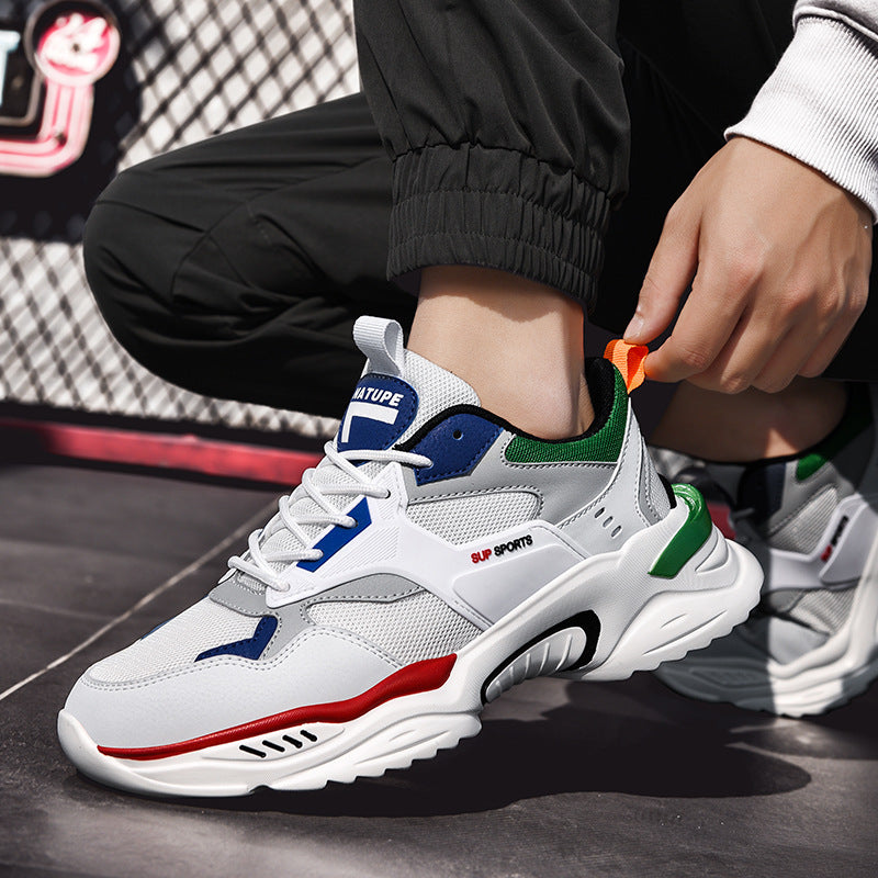 Men's Sneaks & Athletic Jogging Shoes Mesh Breathable Men's Platform Casual Retro Outdoor Running Sneakers