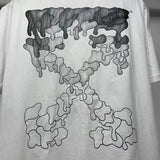 Off White T Shirt Men'S Tshirt Cotton Casual Arrow Flower Print Owt