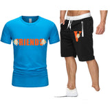 Vlone T Shirts & Shorts 2 Piece Set Summer Trendy Shorts Men'S Casual