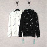 off White Hoodie Autumn and Winter Printed Hoodie Sweater Loose Men's and Women's Coat