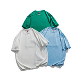 Men T Shitrs Solid Color Basic Steel Seal Round Neck