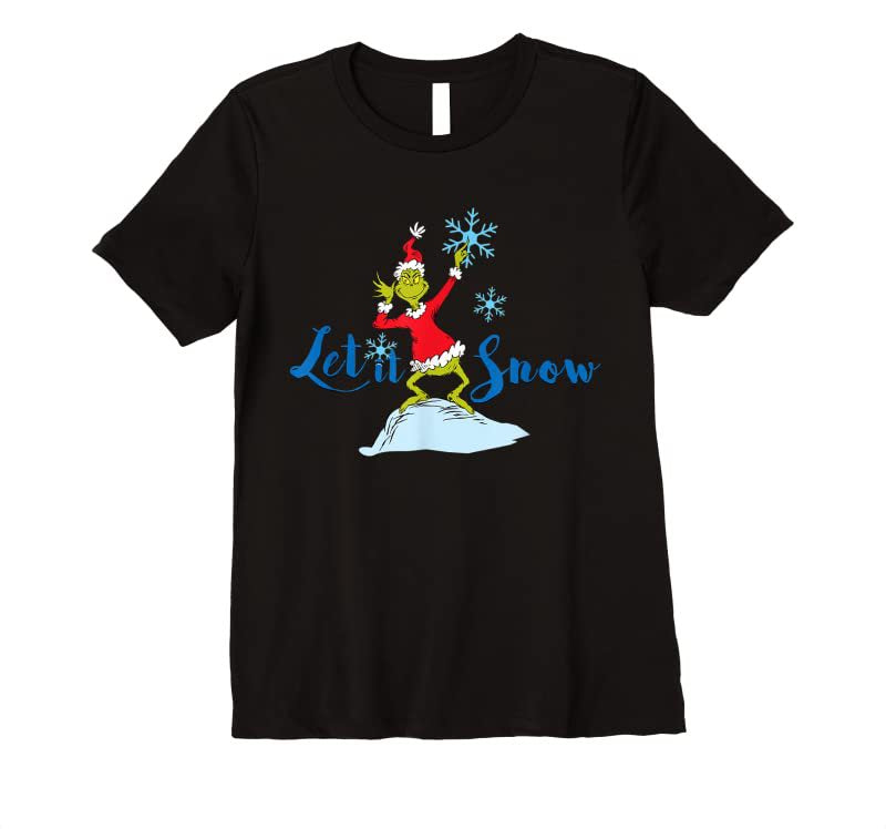 Men and Women Grinch Shirt Christmas Grinch Printed Short Sleeve round Neck T-shirt