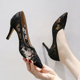 Nude Heels for Wedding Large and Small Size Mesh Breathable