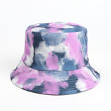 Bucket Hat Fishing Cap Cotton Print Fisherman Hat Double-Sided Tie-Dye Color Printing Fashion Sun Hat