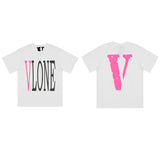 Vlone T Shirt Loose Men'S And Women'S Reflective T-Shirt Summer