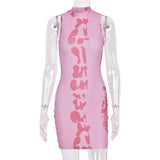 Homecoming Dresses Spring/Summer Dress Contrast Color off-the-Shoulder Pullover round Neck