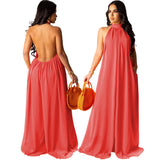 Kendall Jenner Wedding Guest Dress Sexy Fashion Solid Color Chiffon
