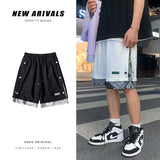 Men White Shorts Casual Fashion Men and Women Loose