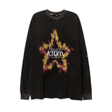 Man Fall Outfits High Street Simple Embroidered Letter Pattern Long Sleeve T-shirt Men and Women Oversize Loose round Neck