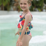 Children Swimsuit Children's Swimsuit Girls Bikini Print Backless