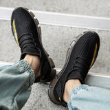 designer Sneaker Shoes Summer Cool Fashion Sports and Leisure Low Top Thick Bottom Breathable Color Sole Men's Shoes