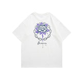 Men T Shitrs Flowers Print Printing